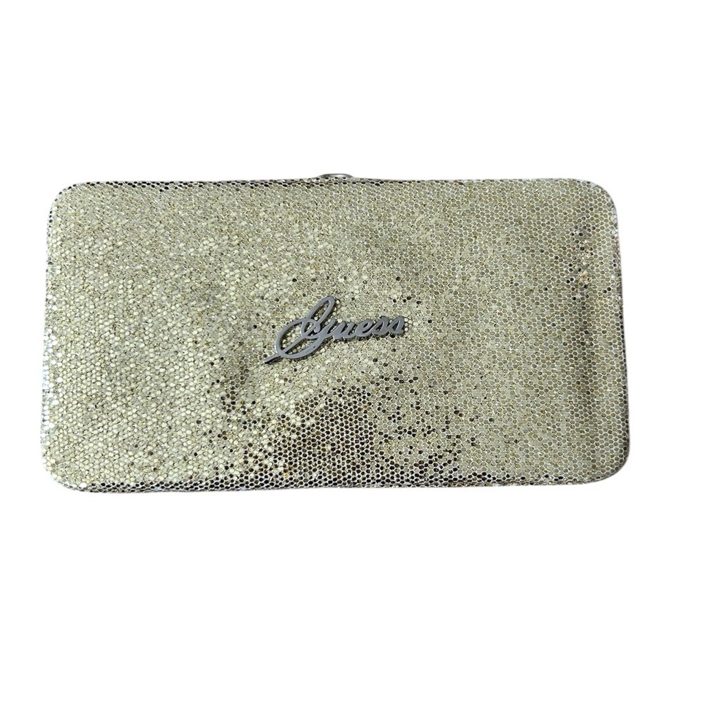 Guess NWT Gold Sparkly Clasp Closure Wallet - Picture 1 of 8
